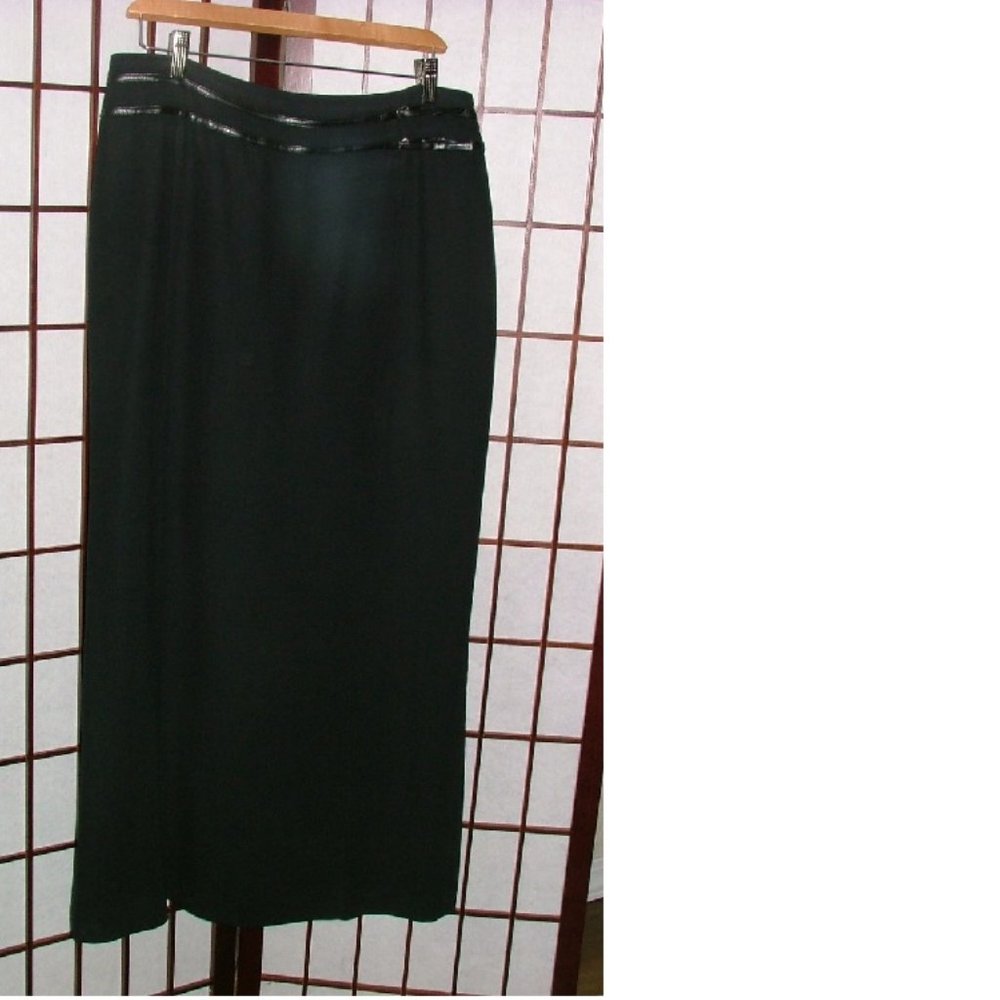Georgiou Career Concepts, Full length skirt, black. Size 12.